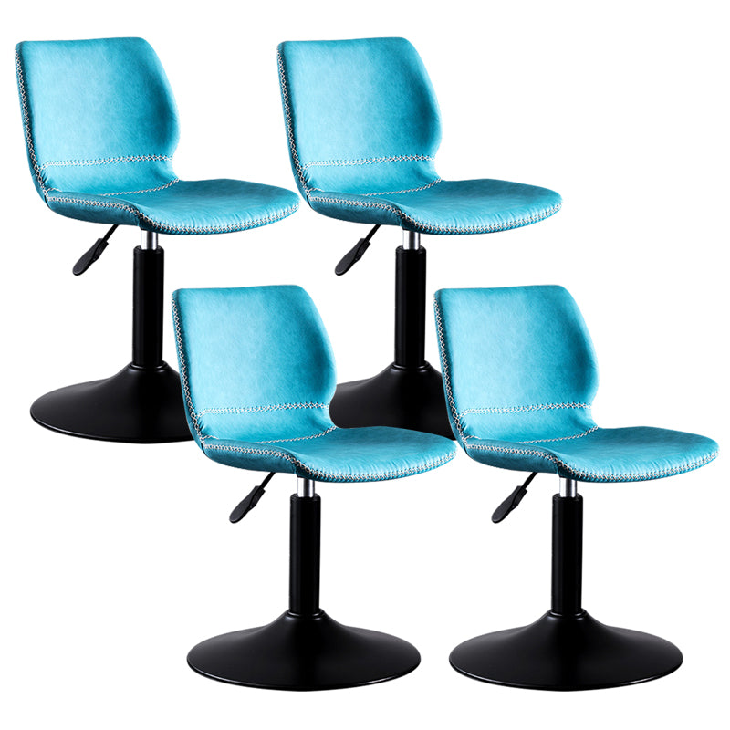 Contemporary Metal Barstool PU Leather Barstools in Matte Finish for Home