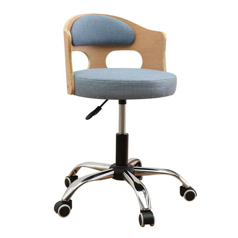 Contemporary Metal Barstool Faux Leather Round Seat Counter Stool with Swivel