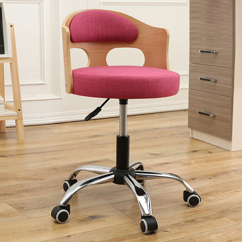 Contemporary Metal Barstool Faux Leather Round Seat Counter Stool with Swivel