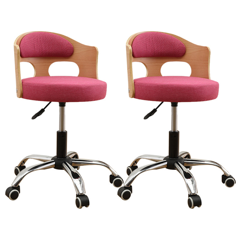 Contemporary Metal Barstool Faux Leather Round Seat Counter Stool with Swivel