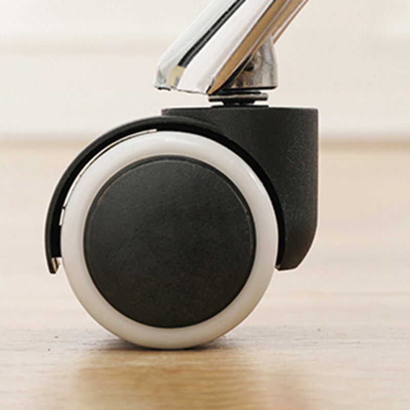 Contemporary Metal Barstool Faux Leather Round Seat Counter Stool with Swivel