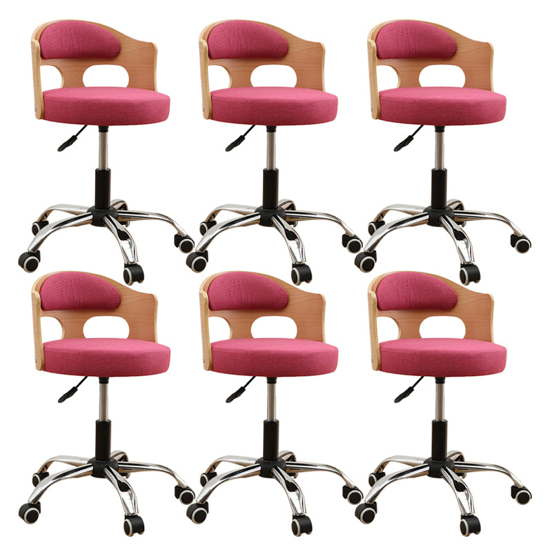 Contemporary Metal Barstool Faux Leather Round Seat Counter Stool with Swivel