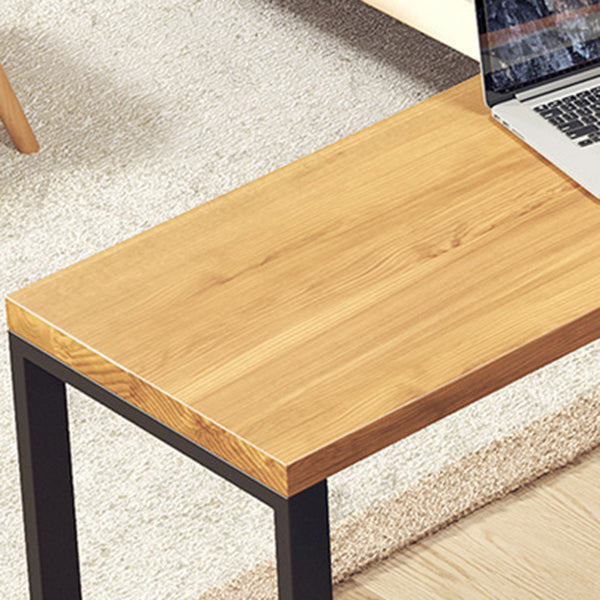 Rectangular Pine Wood Top Bar Table Industrial Bar Table with Storage Double Pedestal