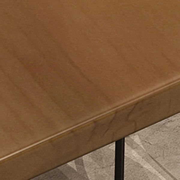 Rectangle Pine Wood Top Bar Table Industrial Bar Table with Double Pedestal in Black