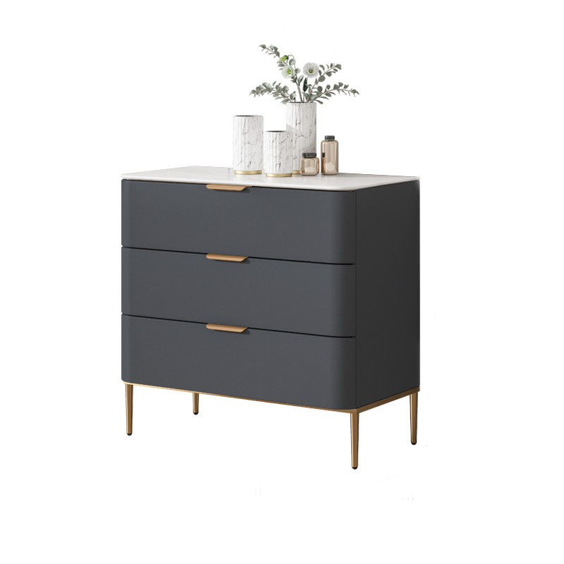 Solid Wood Glam Storage Chest Dresser Vertical Storage Chest with Metal Feet