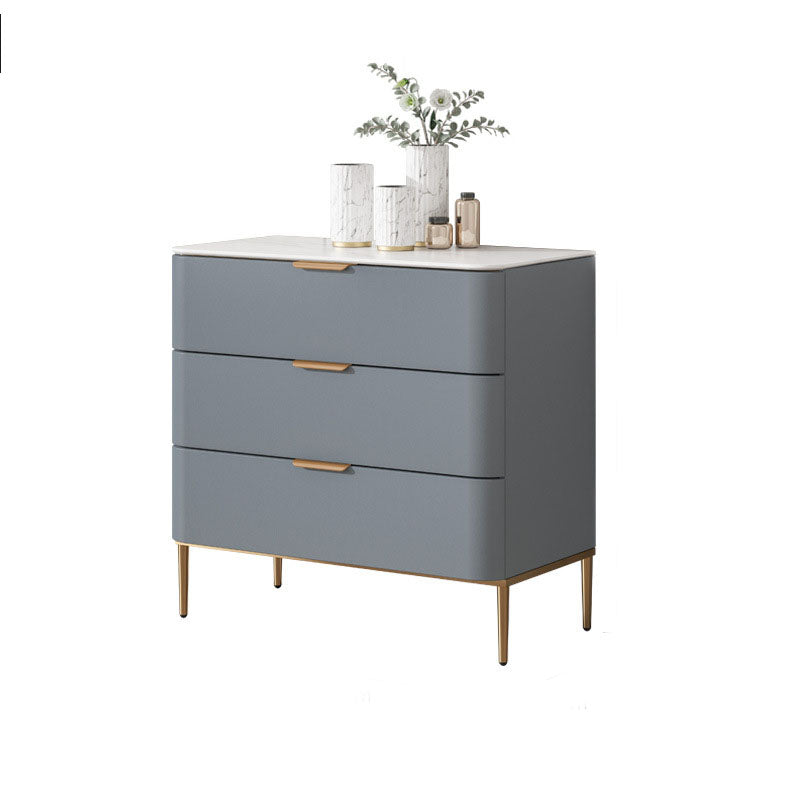 Solid Wood Glam Storage Chest Dresser Vertical Storage Chest with Metal Feet
