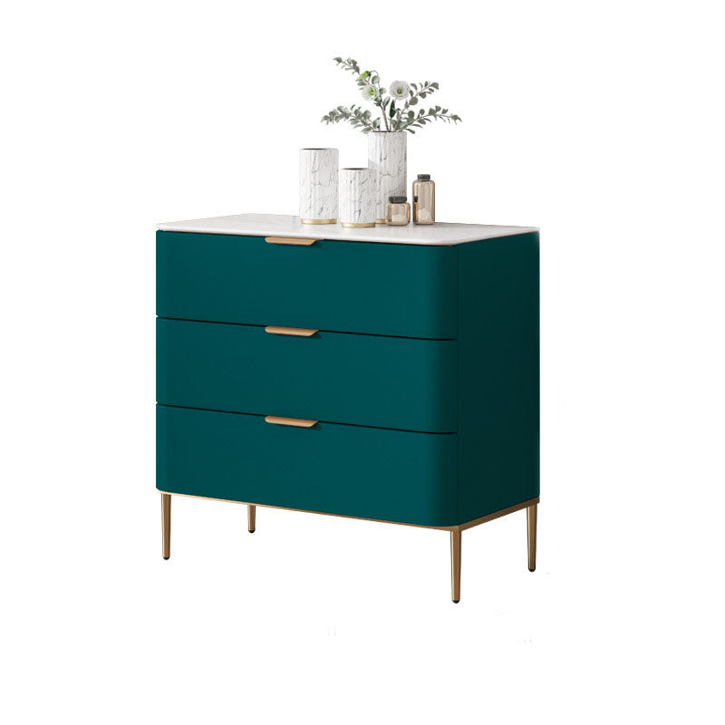 Solid Wood Glam Storage Chest Dresser Vertical Storage Chest with Metal Feet