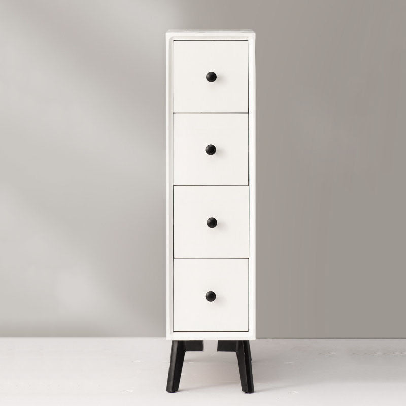 Contemporary Chest Vertical Solid Wood Lingerie Chest without Mirror