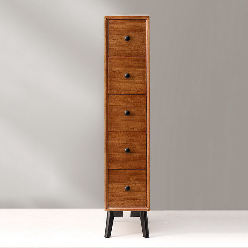 Contemporary Chest Vertical Solid Wood Lingerie Chest without Mirror