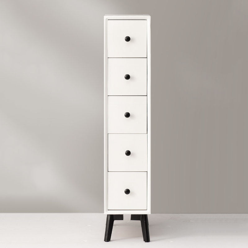 Contemporary Chest Vertical Solid Wood Lingerie Chest without Mirror