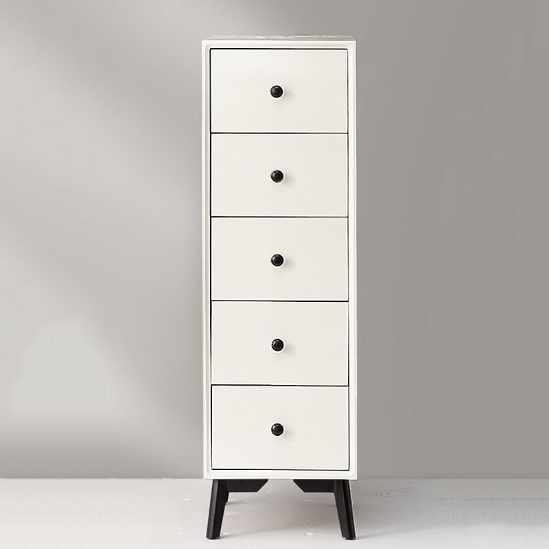 Contemporary Chest Vertical Solid Wood Lingerie Chest without Mirror