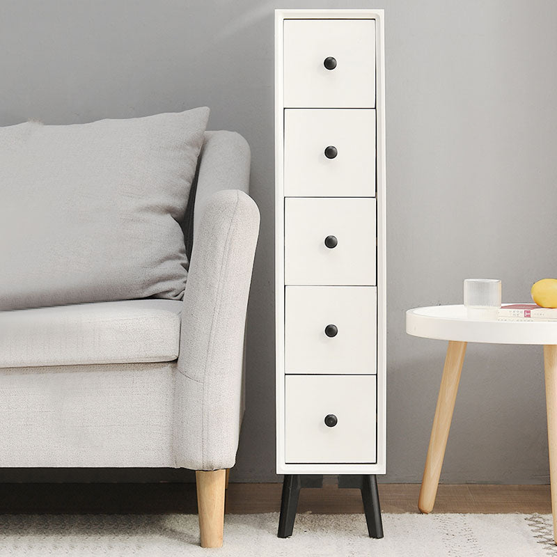 Contemporary Chest Vertical Solid Wood Lingerie Chest without Mirror