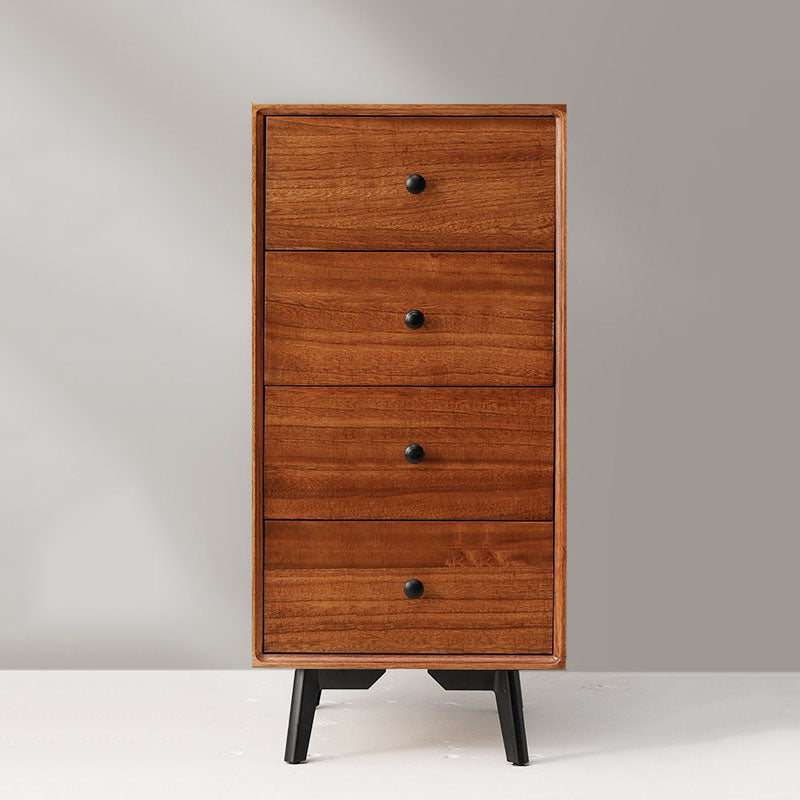 Contemporary Chest Vertical Solid Wood Lingerie Chest without Mirror