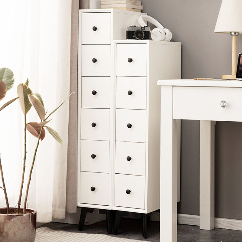 Contemporary Chest Vertical Solid Wood Lingerie Chest without Mirror