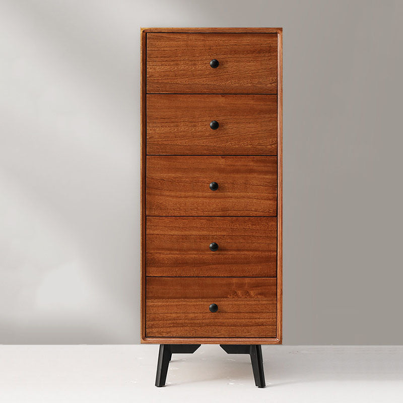 Contemporary Chest Vertical Solid Wood Lingerie Chest without Mirror