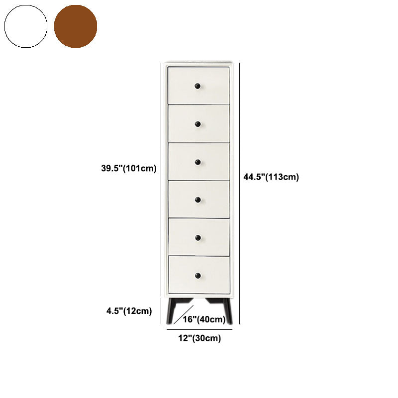 Contemporary Chest Vertical Solid Wood Lingerie Chest without Mirror