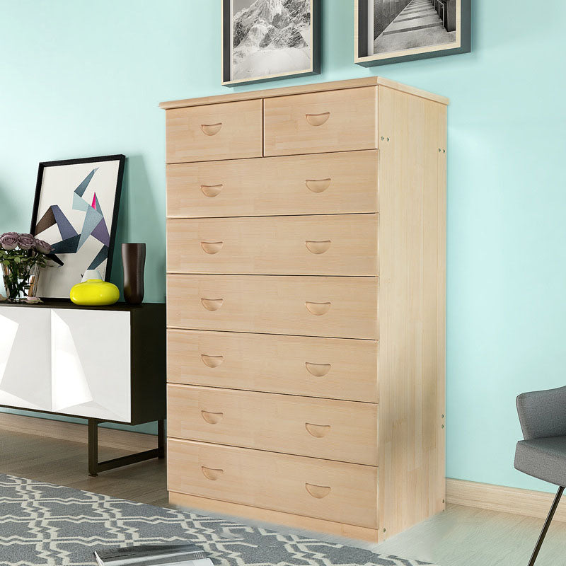 Modern Solid Wood Storage Chest Dresser Vertical Chest Without Mirror