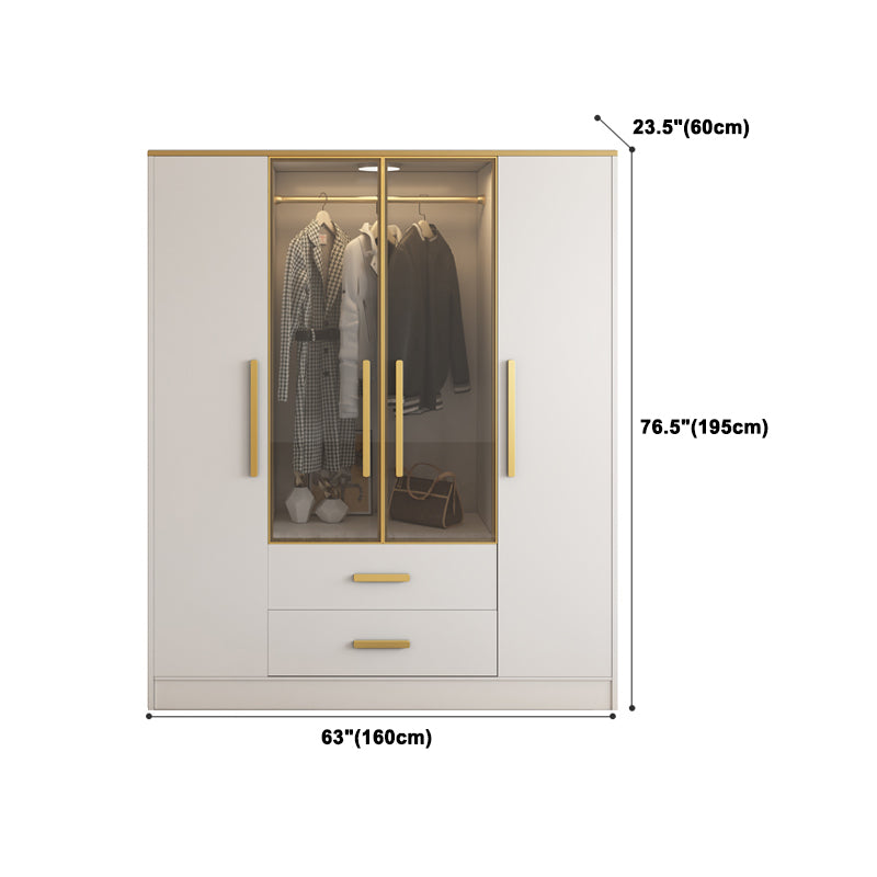 Contemporary Style Wardrobe Wooden Wardrobe Closet with Door