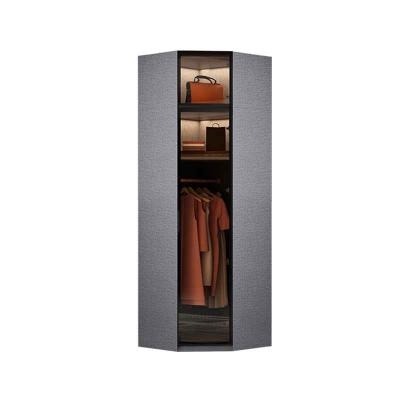 Contemporary Style Wardrobe Gray Colour Wooden Wardrobe Closet