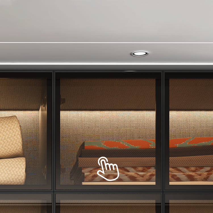 Contemporary Style Wardrobe Gray Colour Wooden Wardrobe Closet