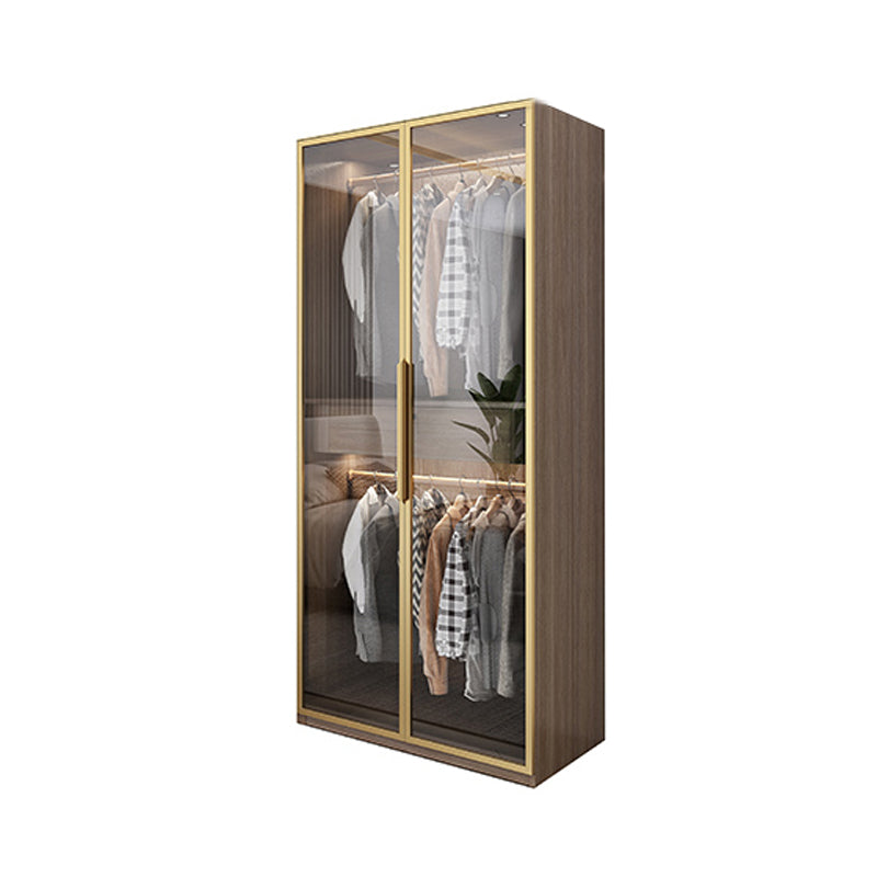 Contemporary Style Wardrobe Natural Colour Wooden Wardrobe Closet