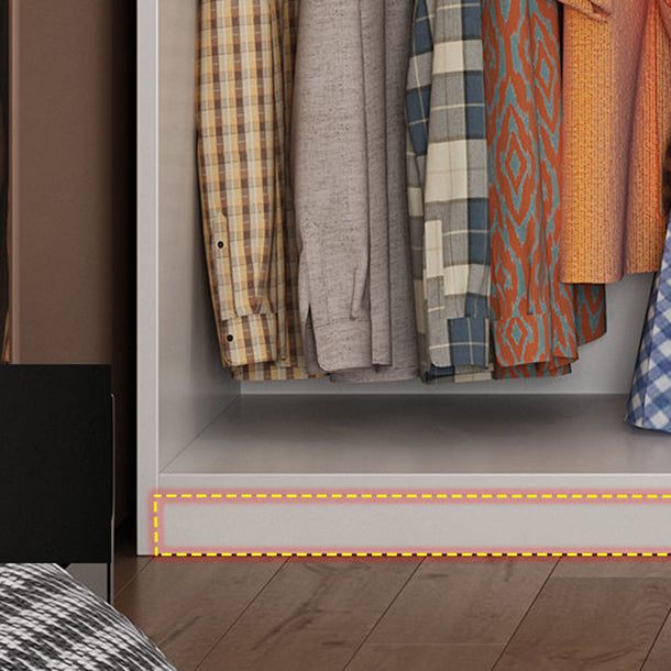 Contemporary Style Wardrobe Natural Colour Wooden Wardrobe Closet