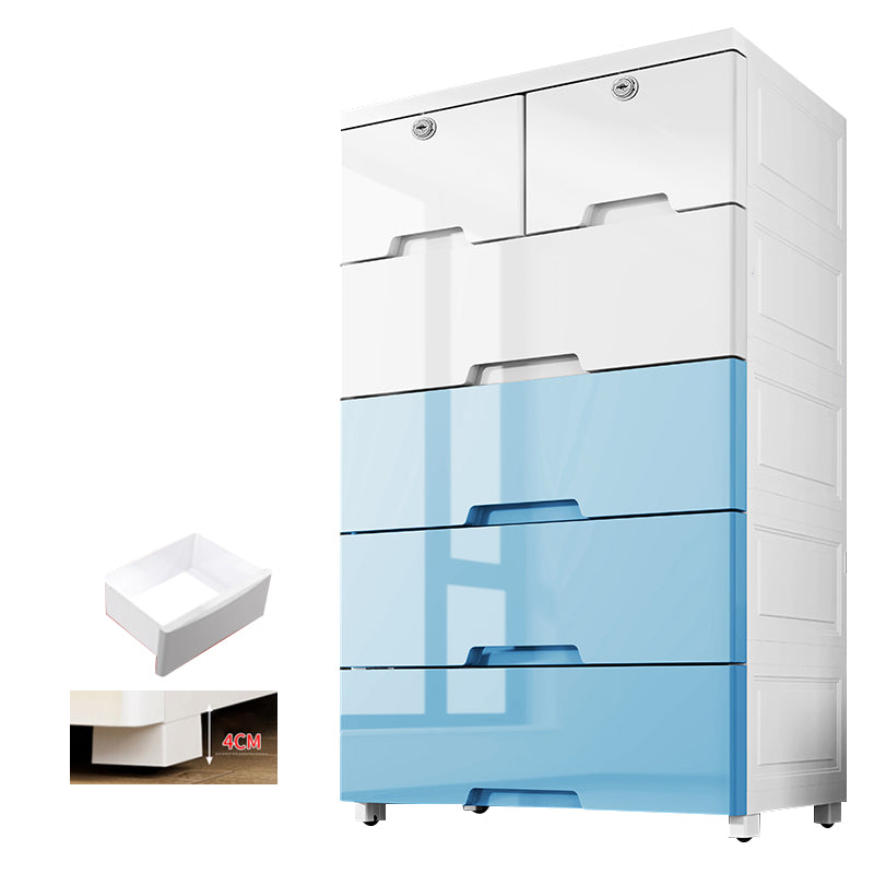 Plastic Storage Cabinet Modern Non-Hanging Wardrobe Armoire for Home