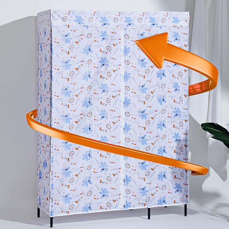 Contemporary Style Wardrobe Metal Wardrobe Closet with Adjustable Shelves