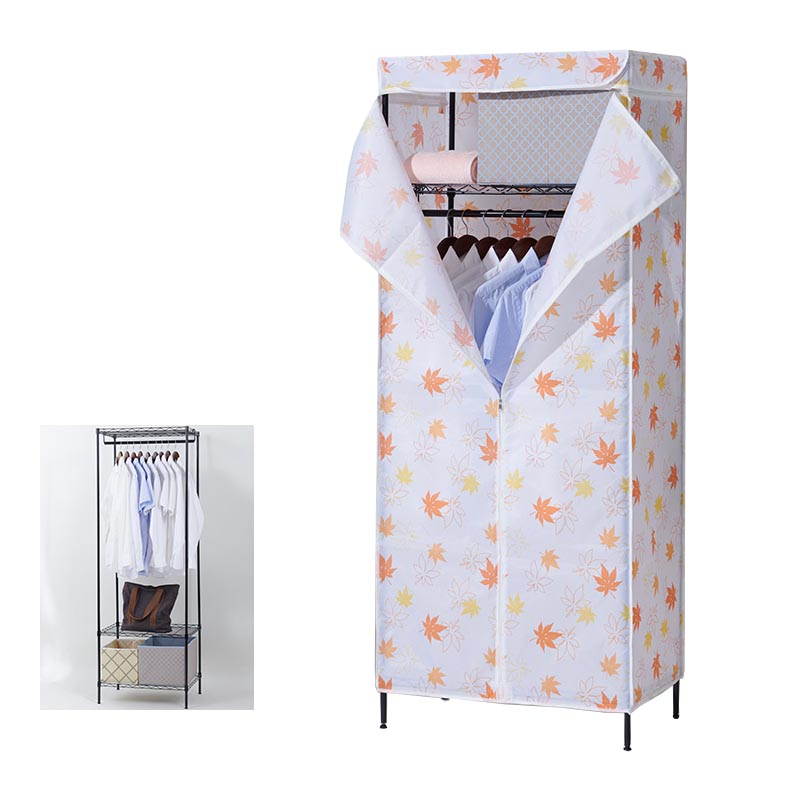 Contemporary Style Wardrobe Metal Wardrobe Closet with Adjustable Shelves