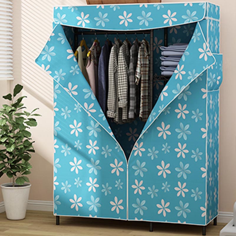 Contemporary Style Wardrobe Metal Wardrobe Closet with Adjustable Shelves