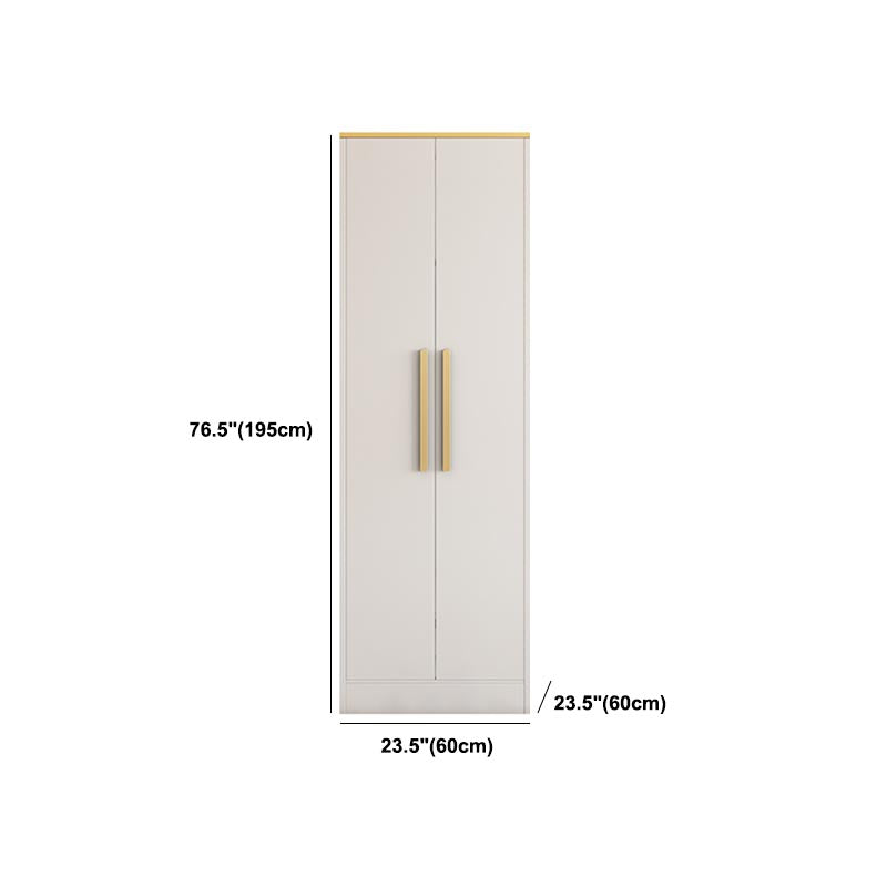 Contemporary Style Wardrobe Wooden Cloth Rod Included Wardrobe Closet for Bedroom