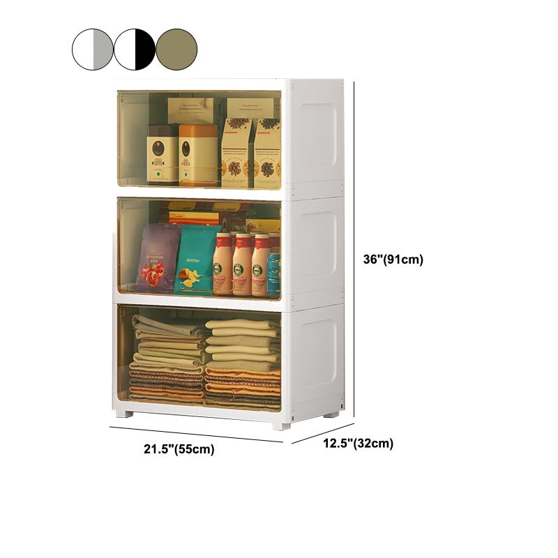 Contemporary Storage Cabinet Plastic Wardrobe Closet for Bedroom