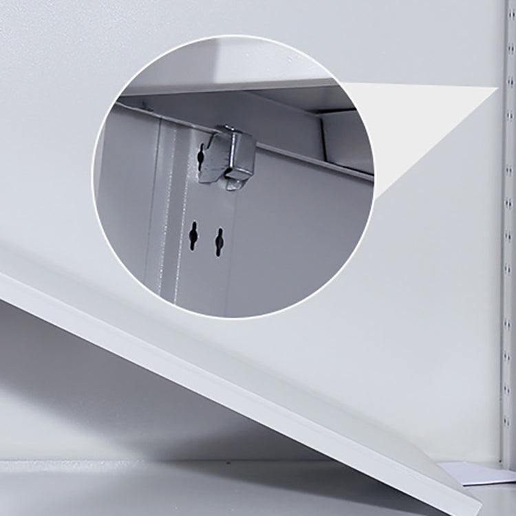 Modern Style Wardrobe Gray Colour Metal Wardrobe Closet with Locks