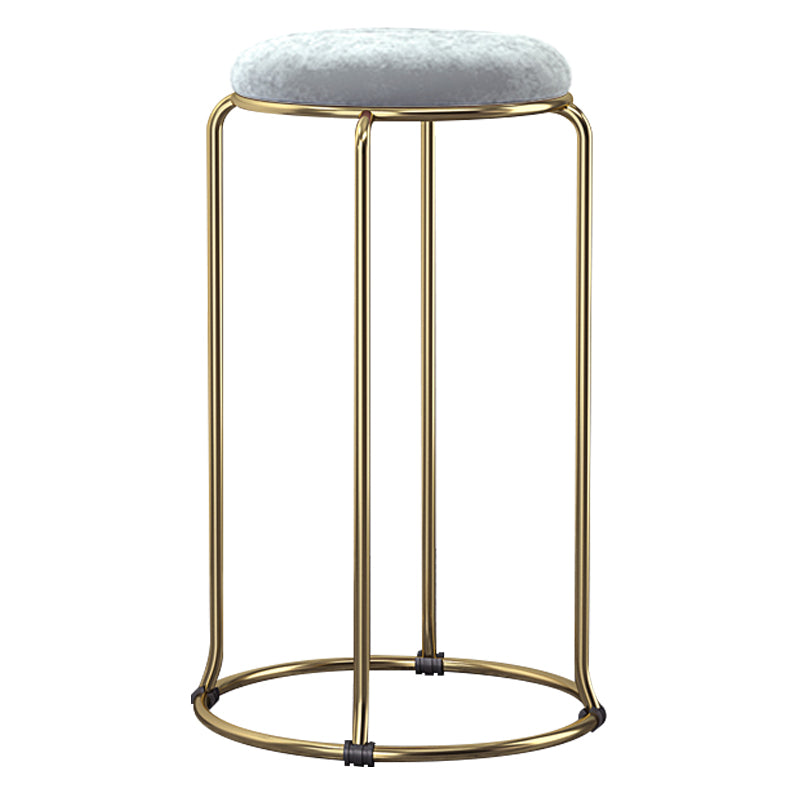 Scandinavian Stackable Armless Bar Stools Round Seat Backless Barstool