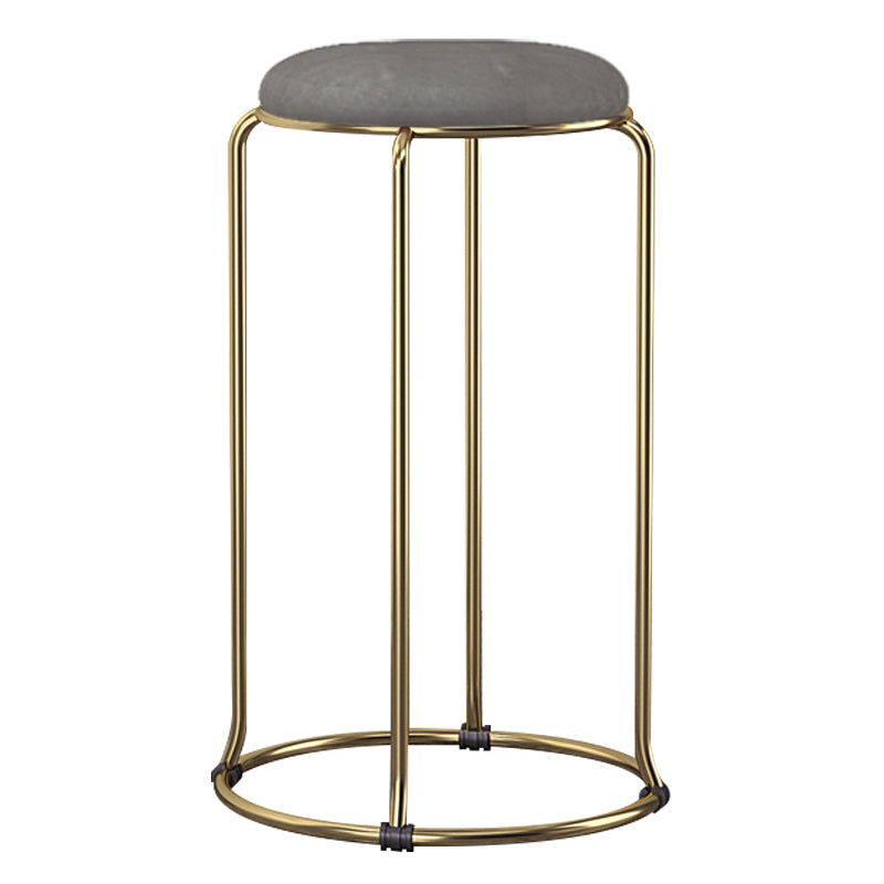 Scandinavian Stackable Armless Bar Stools Round Seat Backless Barstool