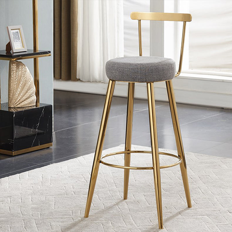 Indoor Scandinavian Counter Chair Round Upholstered Counter Height Stool