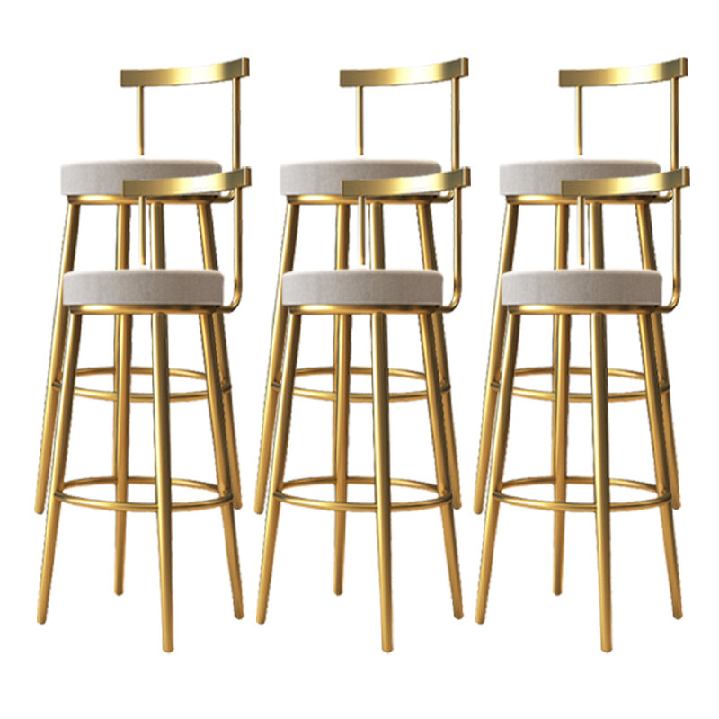 Indoor Scandinavian Counter Chair Round Upholstered Counter Height Stool