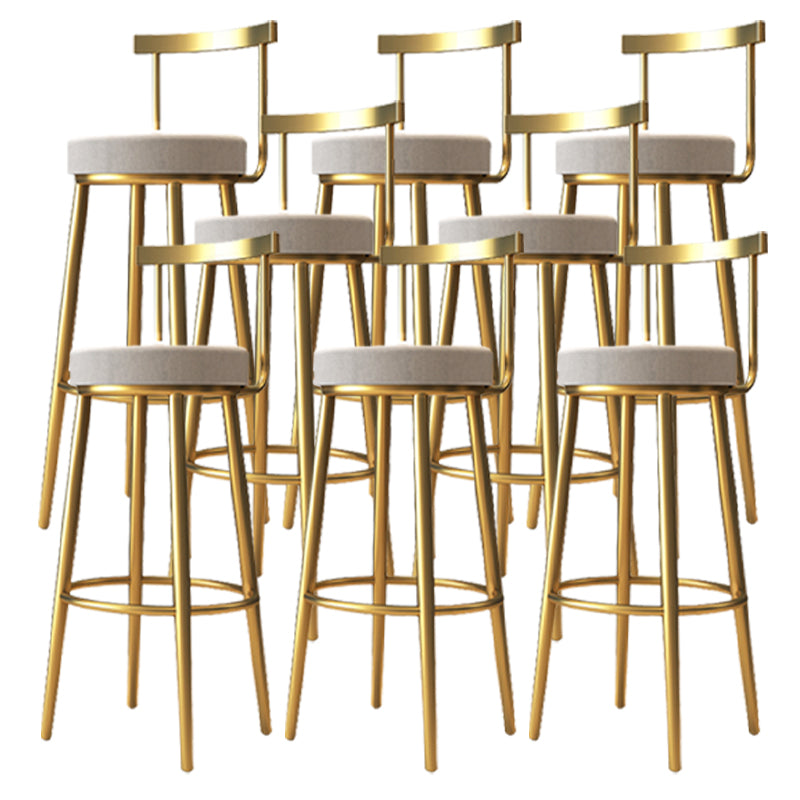 Indoor Scandinavian Counter Chair Round Upholstered Counter Height Stool