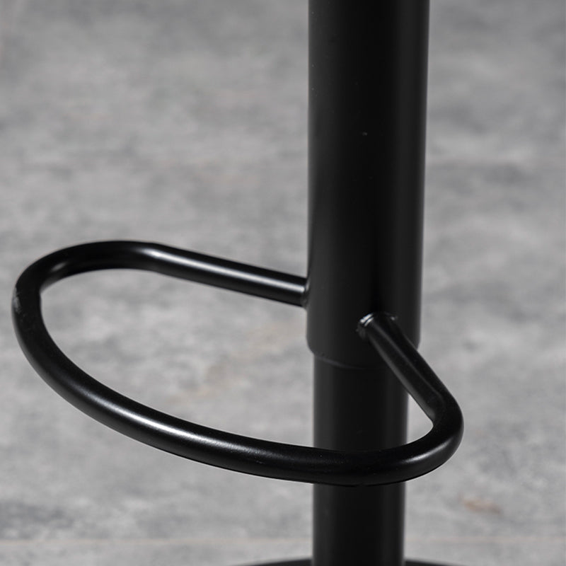 Scandinavian Metal Barstool Adjustable  PU Leather Barstools in Matte Finish for Indoor
