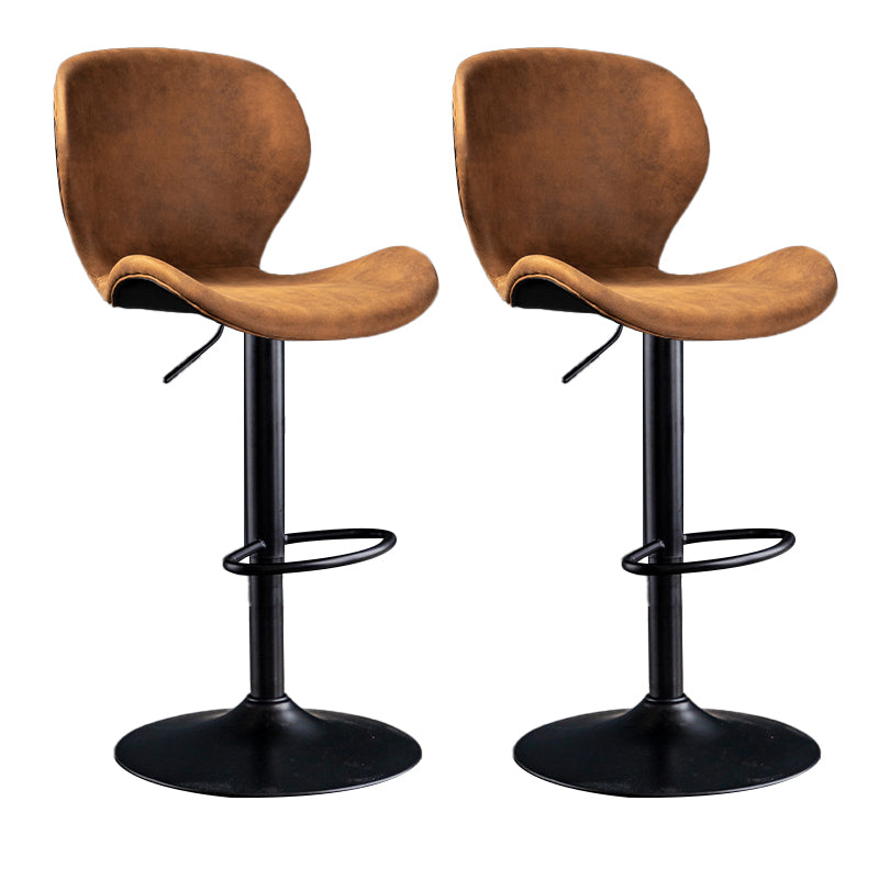 Scandinavian Metal Barstool Adjustable  PU Leather Barstools in Matte Finish for Indoor