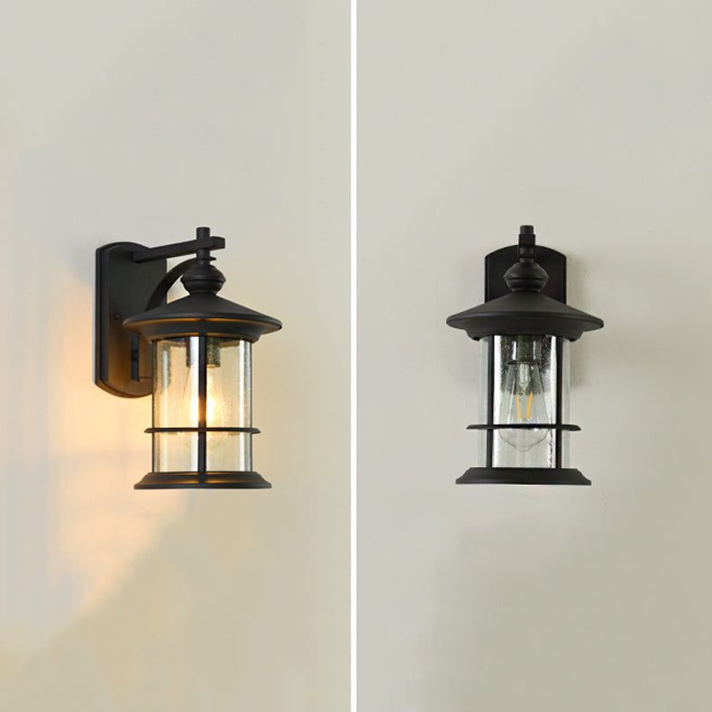 American Style Glass Wall Light Post-box Shape Wall Sconce for Outdoors