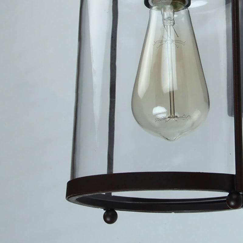 Industrial Style Wall Light Glass Shade Light Sconce Light Fixture for Sitting Room