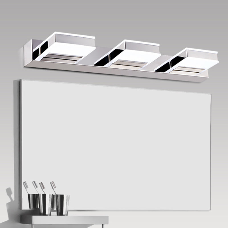 Metal Square Vanity Wall Sconce Modern Style Multi Lights Vanity Lighting Fixtures