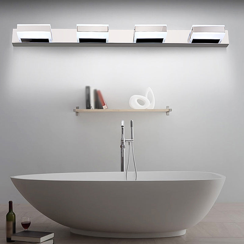 Metal Square Vanity Wall Sconce Modern Style Multi Lights Vanity Lighting Fixtures