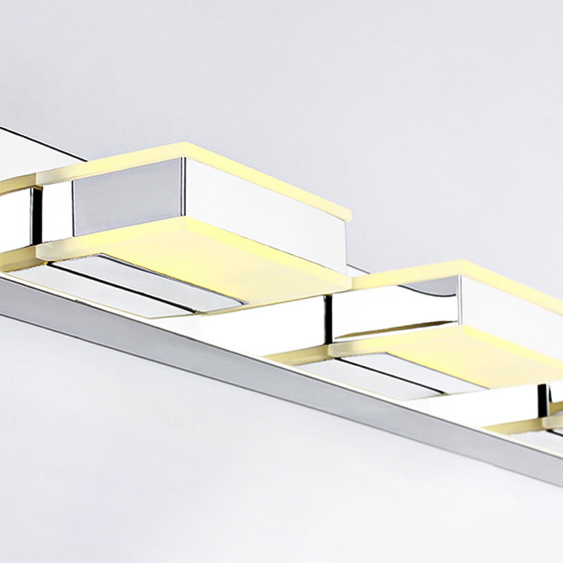 Metal Square Vanity Wall Sconce Modern Style Multi Lights Vanity Lighting Fixtures