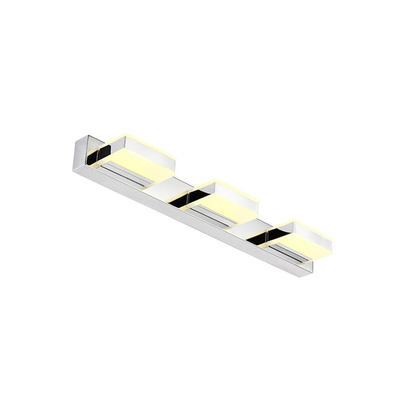 Metal Square Vanity Wall Sconce Modern Style Multi Lights Vanity Lighting Fixtures