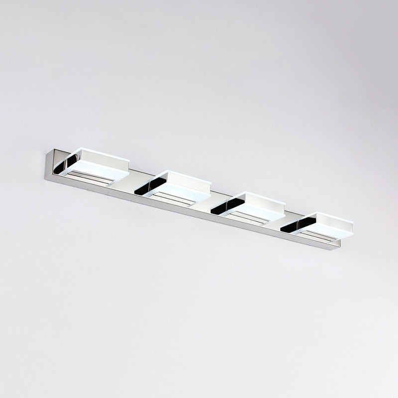 Metal Square Vanity Wall Sconce Modern Style Multi Lights Vanity Lighting Fixtures