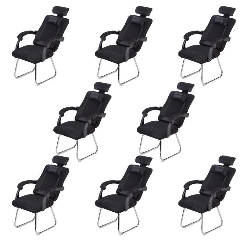 Modern Computer Chair Fixed Arms Chair Ergonomic Mesh Task Chair