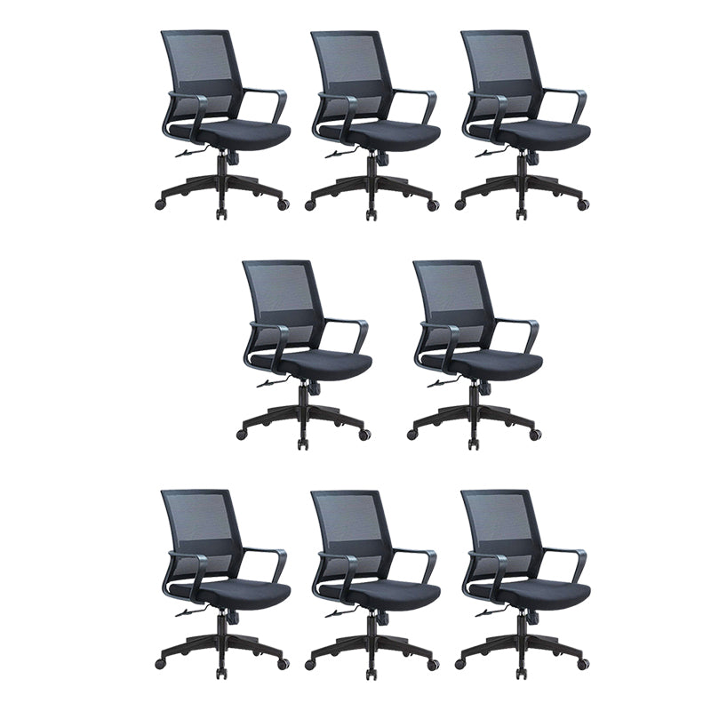 Modern Slide Office Chair with Breathable AirGrid Black Office Chair