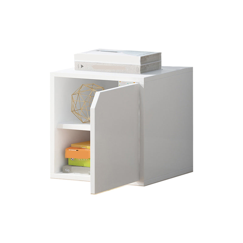Modern Cube Shelf Bookcase Wood Closed Back Book Shelf for Study Room